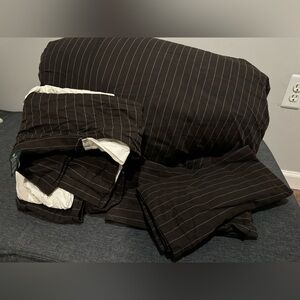 RARE!  Ralph‎ Lauren Landyn Bleeker Street Comforter 4pc Set Queen Brown